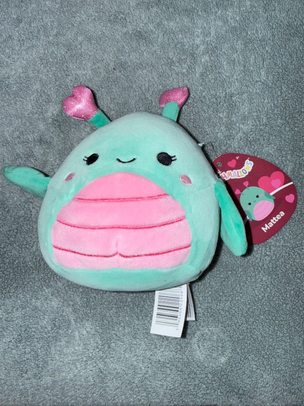 🌸 Mattea the Grasshopper 5" Valentine's Squishmallow Plush NEW WITH TAGS 🌸